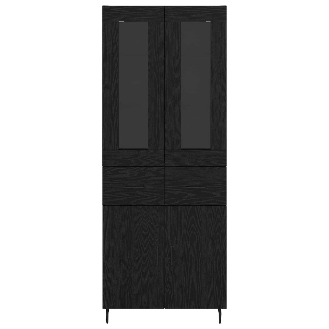 Highboard 2 stk. Sort eg 69,5 x 34 x 180 cm Konstrueret træ