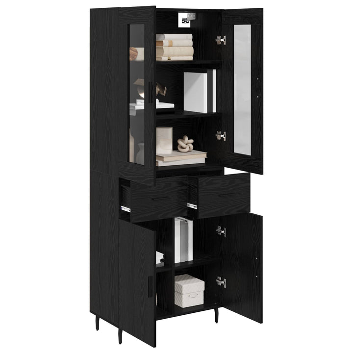 Highboard 2 stk. Sort eg 69,5 x 34 x 180 cm Konstrueret træ