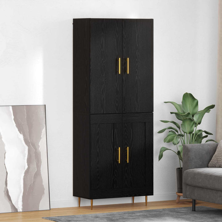 Highboard Sort eg 69,5 x 34 x 180 cm Konstrueret træ