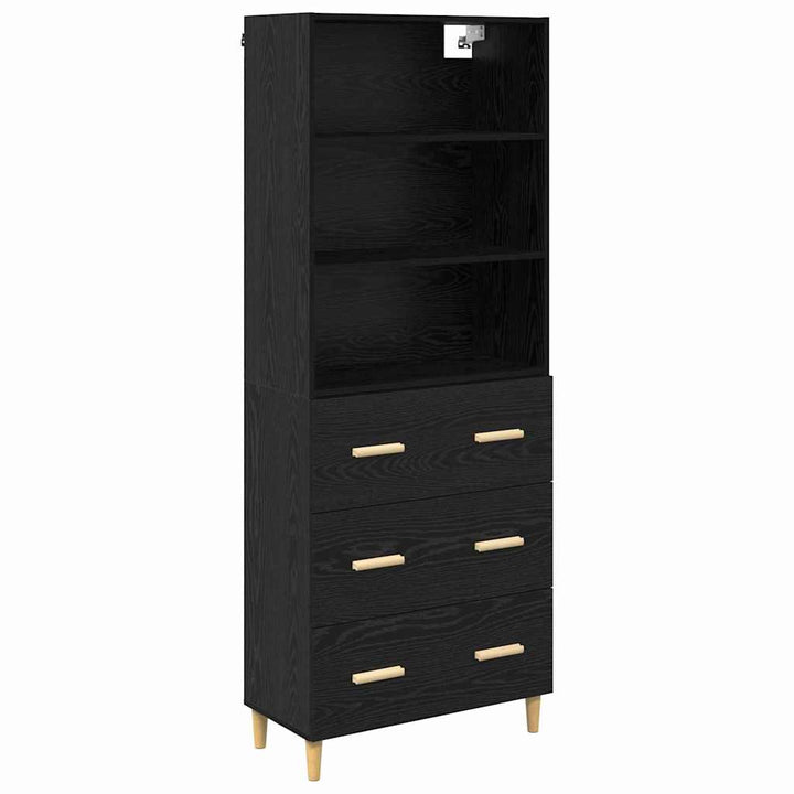 Highboard Sort eg 69,5 x 32,5 x 180 cm Konstrueret træ