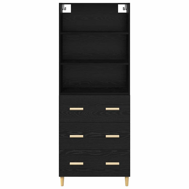 Highboard Sort eg 69,5 x 32,5 x 180 cm Konstrueret træ