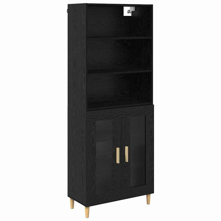 Highboard Sort eg 69,5 x 32,5 x 180 cm Konstrueret træ