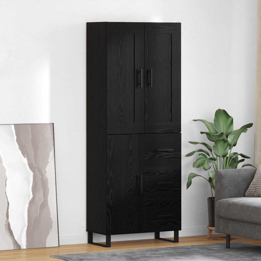 Highboard 2 stk. Sort eg 69,5 x 34 x 180 cm