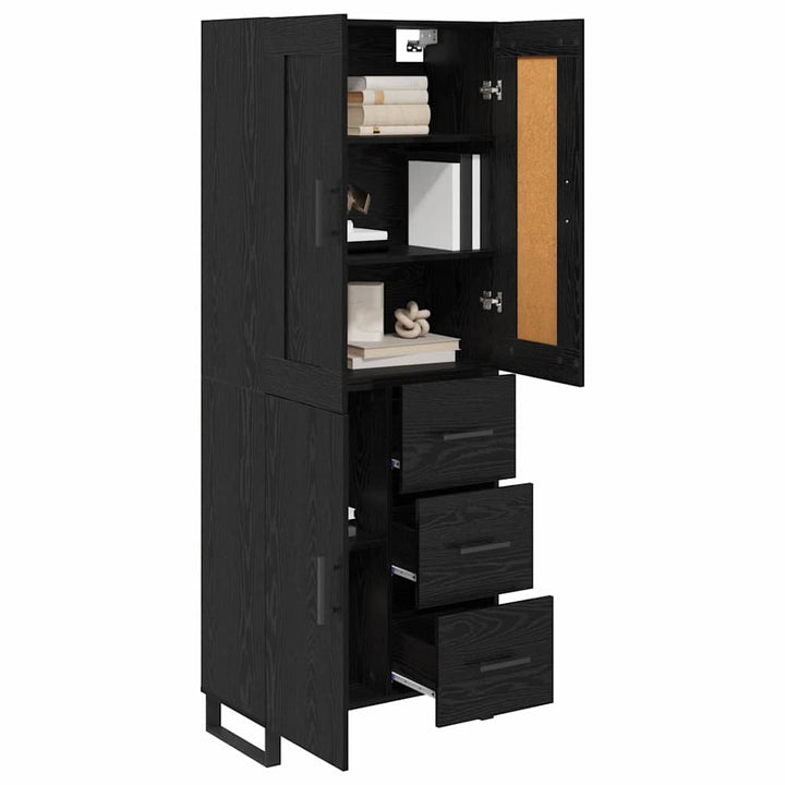Highboard 2 stk. Sort eg 69,5 x 34 x 180 cm