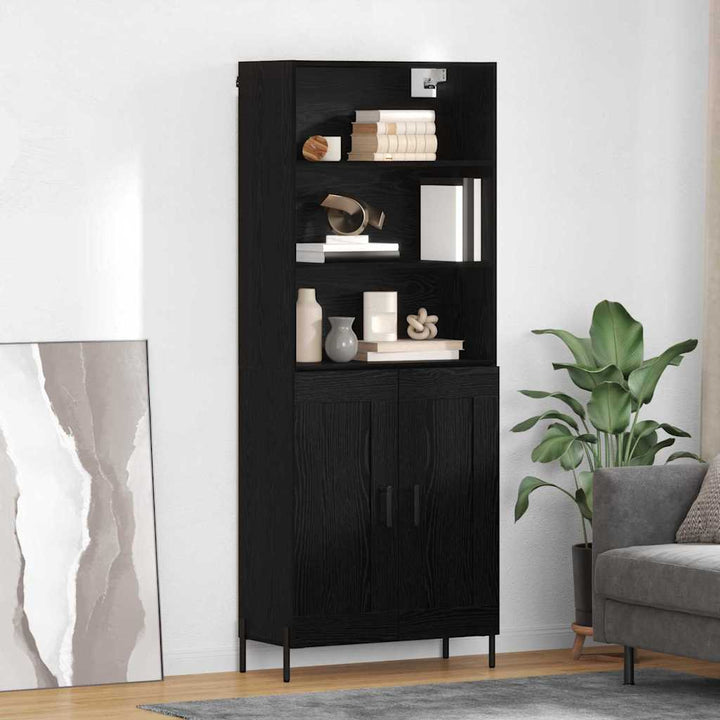 Highboard Sort eg 69,5 x 34 x 180 cm Konstrueret træ