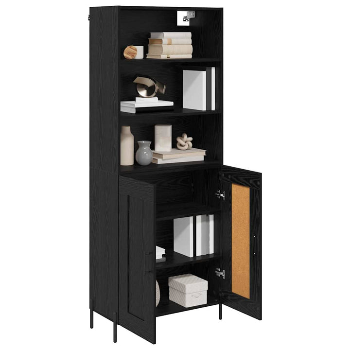 Highboard Sort eg 69,5 x 34 x 180 cm Konstrueret træ
