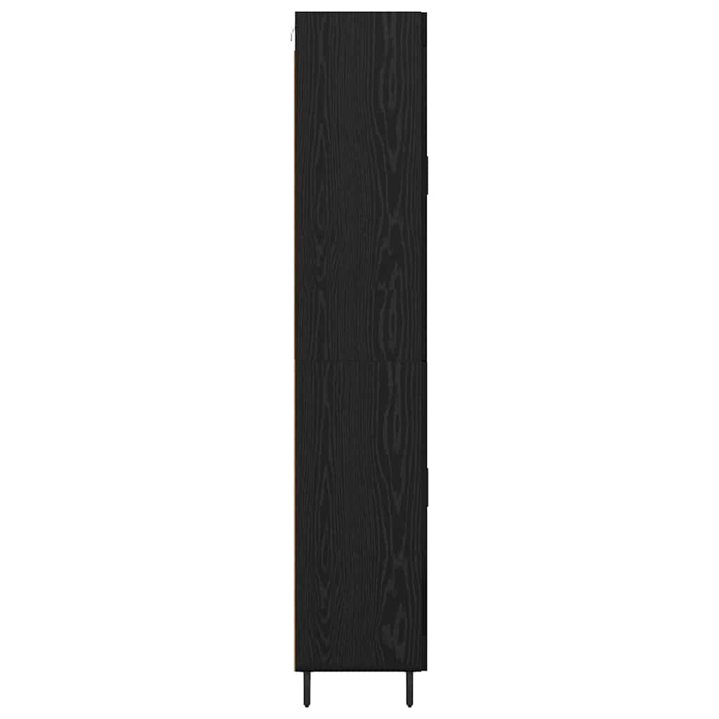 Highboard 2 pcs Sort eg 69,5 x 34 x 180 cm Konstrueret træ