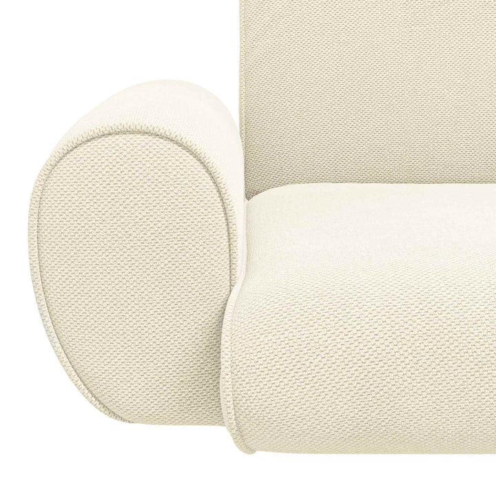 Justerbar Gulvstol Cremefarvet Kornet Velour