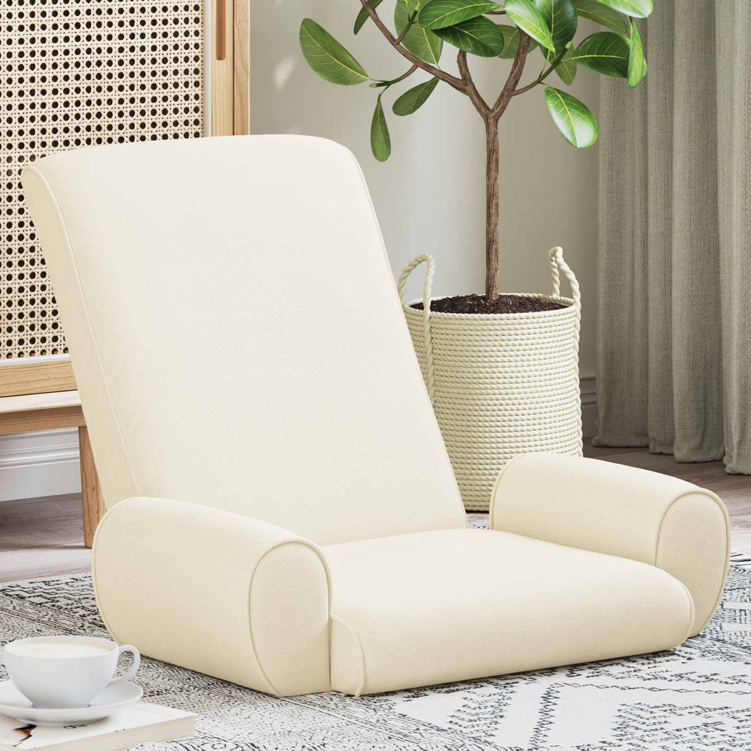 Justerbar Gulvstol Cremefarvet Kornet Velour