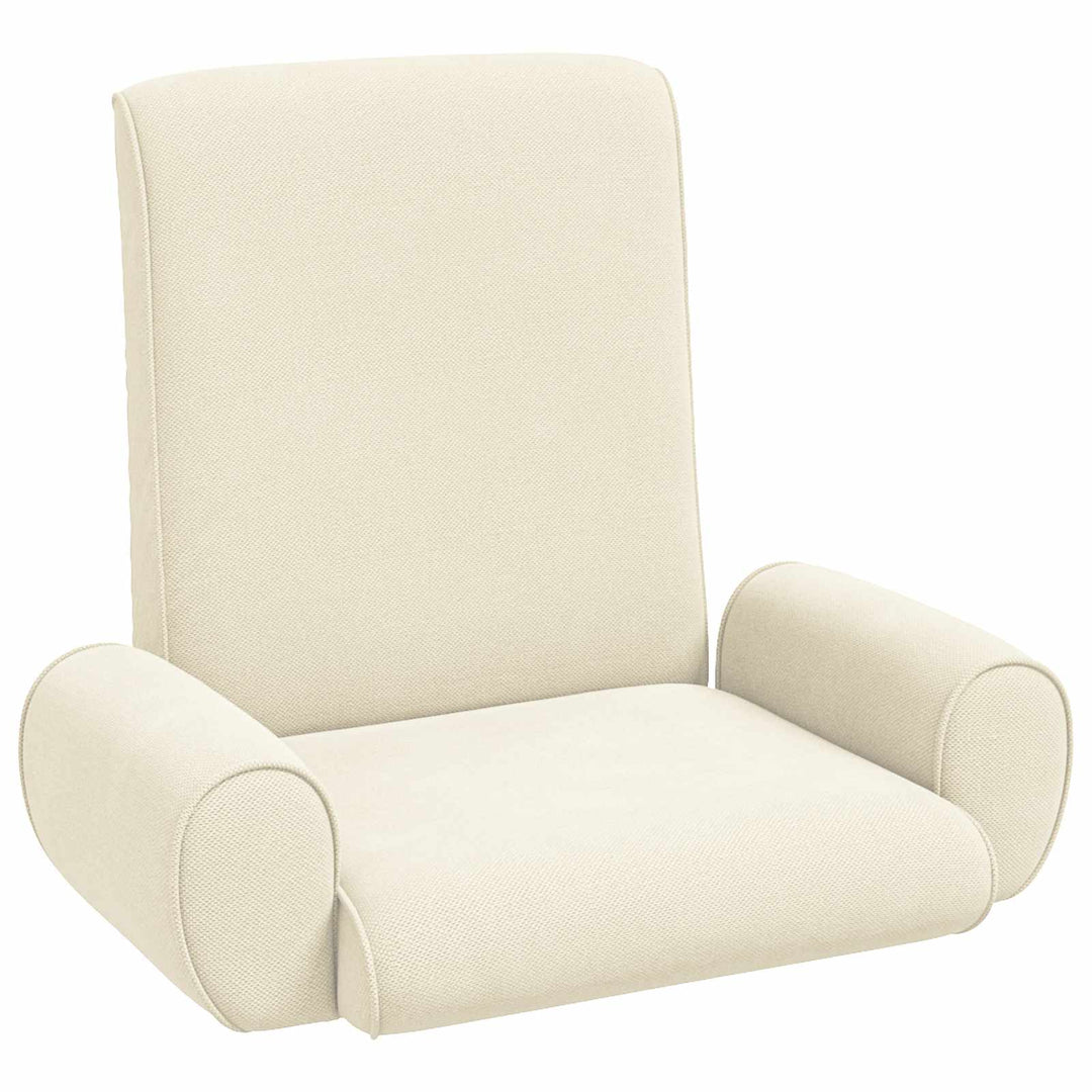 Justerbar Gulvstol Cremefarvet Kornet Velour
