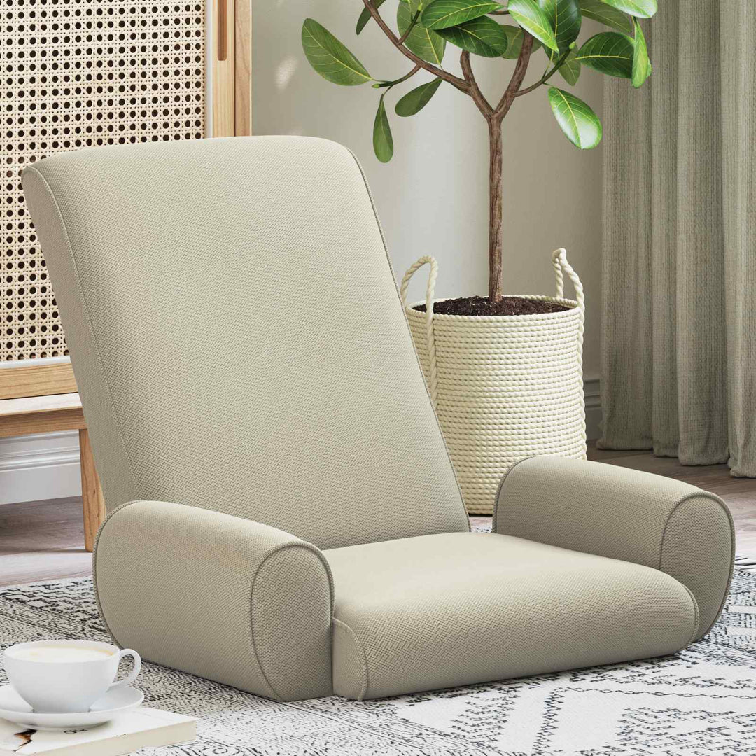 Justerbar Gulvstol Sandfarvet Kornet Velour