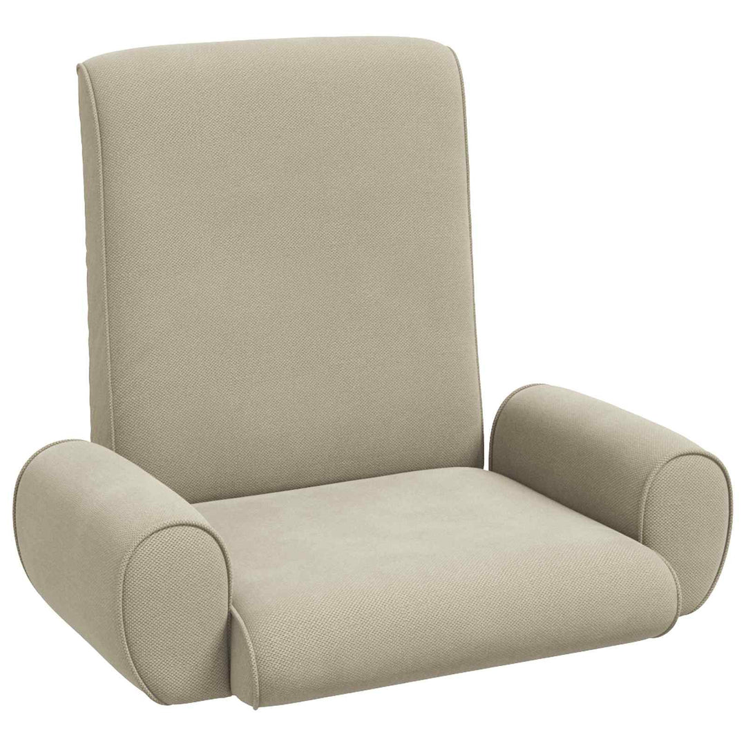 Justerbar Gulvstol Sandfarvet Kornet Velour