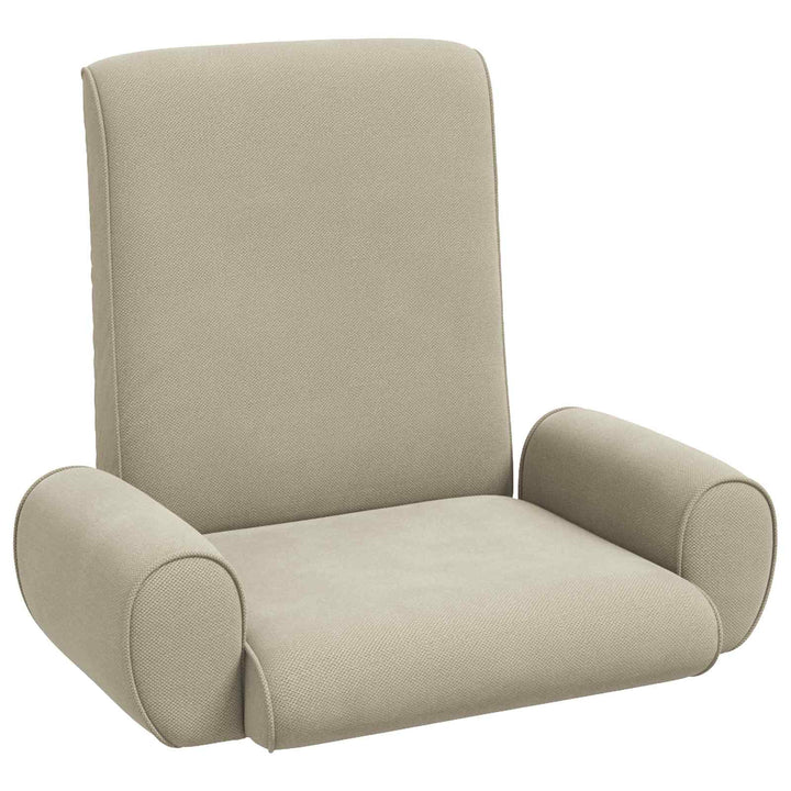Justerbar Gulvstol Sandfarvet Kornet Velour