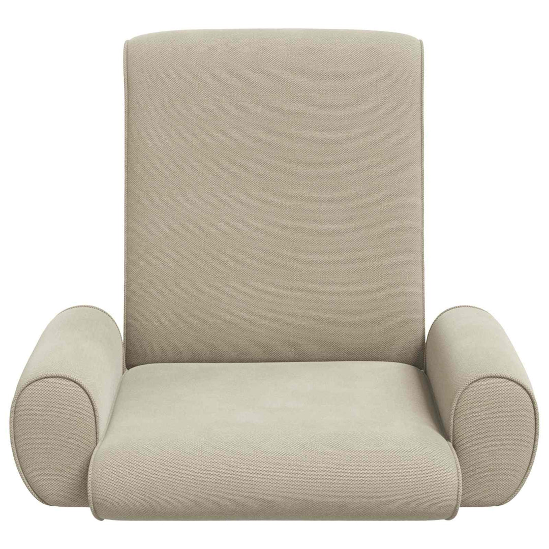 Justerbar Gulvstol Sandfarvet Kornet Velour