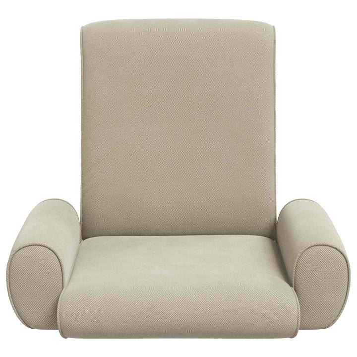 Justerbar Gulvstol Sandfarvet Kornet Velour