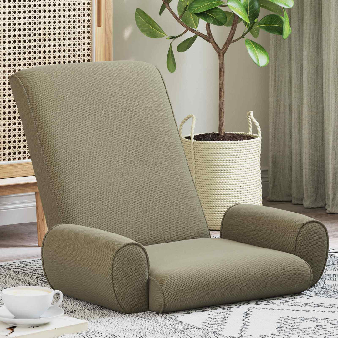 Justerbar Gulvstol Kakifarvet Kornet Velour