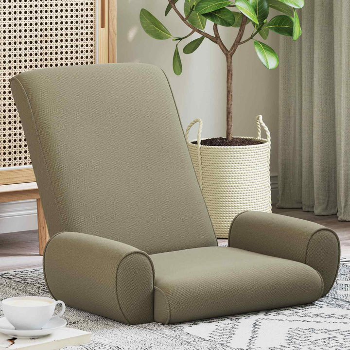 Justerbar Gulvstol Kakifarvet Kornet Velour