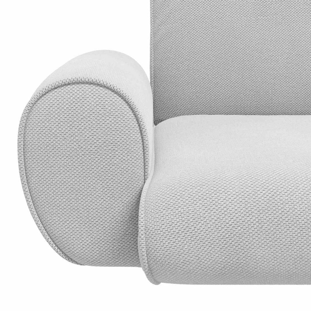 Justerbar Gulvstol Lysegrå Kornet Velour
