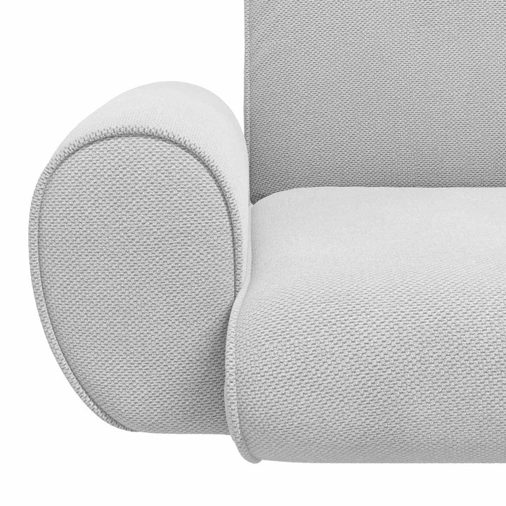 Justerbar Gulvstol Lysegrå Kornet Velour