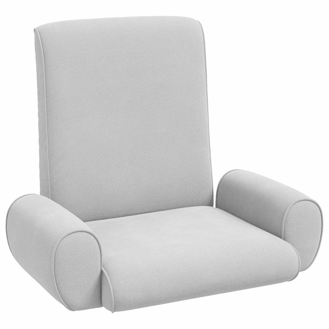 Justerbar Gulvstol Lysegrå Kornet Velour