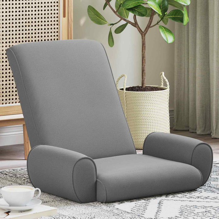 Justerbar Gulvstol Mørkegrå Kornet Velour