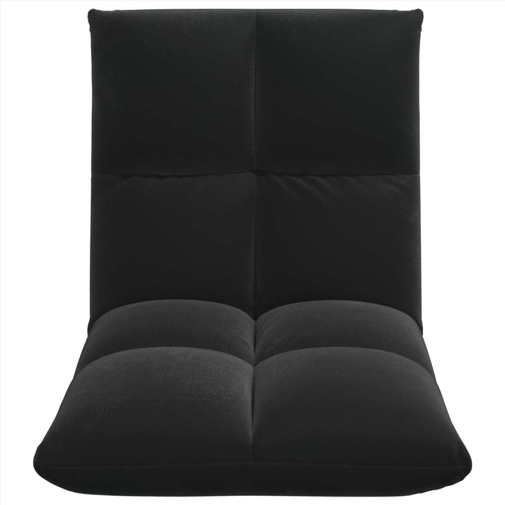 Justerbar Gulvstol Sort Fløjl
