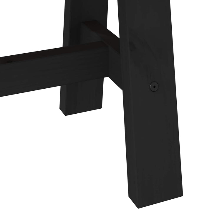 Spisebænk NOAIN 180 x 41 x 45 cm Massivt fyrretræ Sort