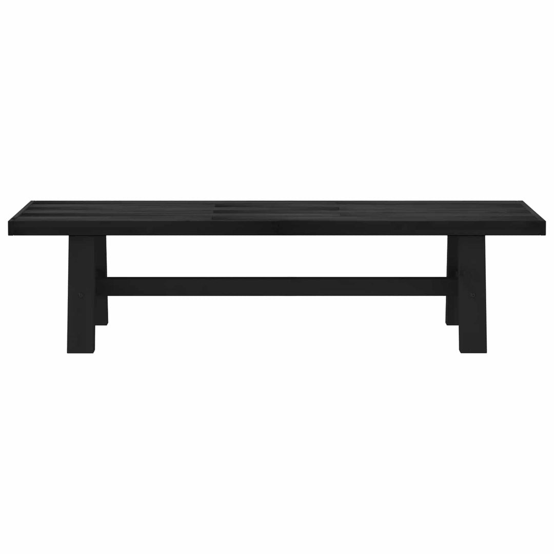Spisebænk NOAIN 180 x 41 x 45 cm Massivt fyrretræ Sort