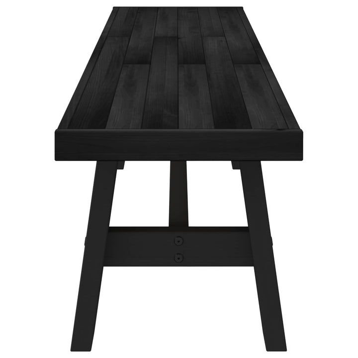 Spisebænk NOAIN 180 x 41 x 45 cm Massivt fyrretræ Sort