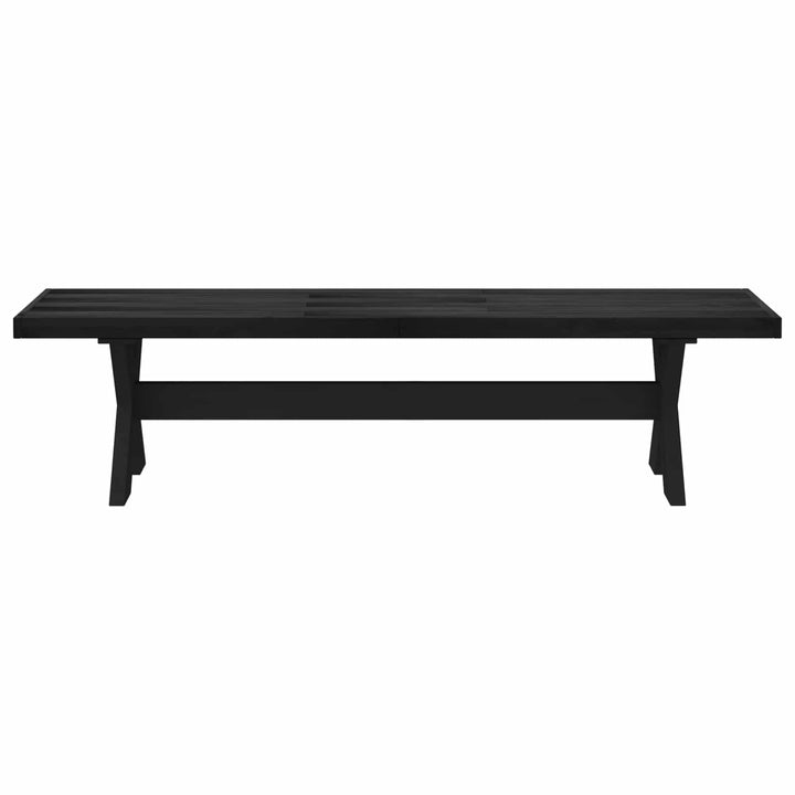 Spisebænk NOAIN 180 x 41 x 45 cm Massivt fyrretræ Sort