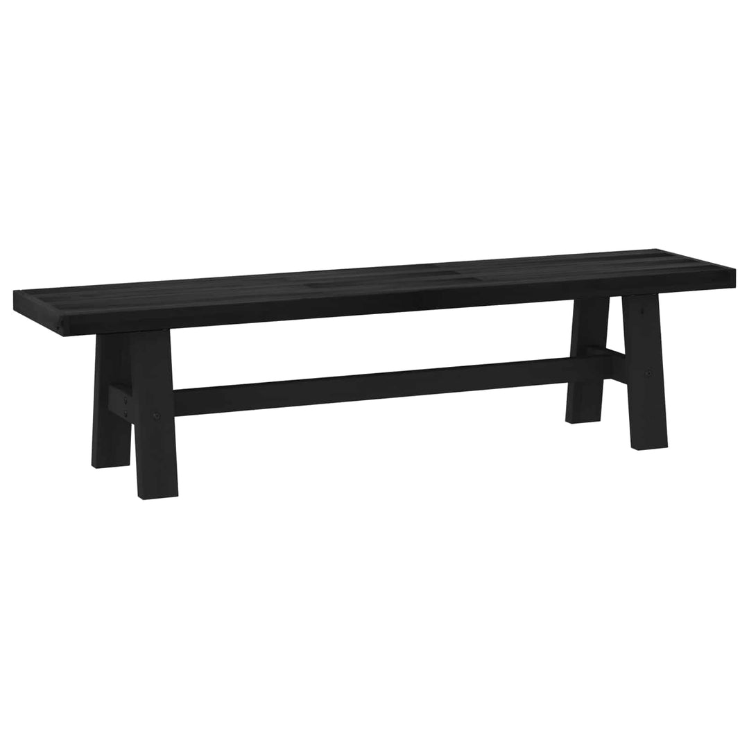Spisebænk NOAIN 160 x 41 x 45 cm Massivt fyrretræ Sort