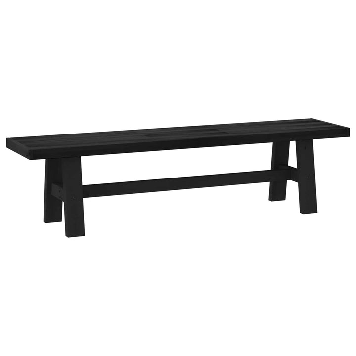 Spisebænk NOAIN 160 x 41 x 45 cm Massivt fyrretræ Sort