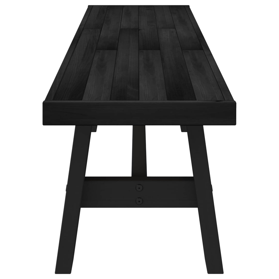 Spisebænk NOAIN 160 x 41 x 45 cm Massivt fyrretræ Sort