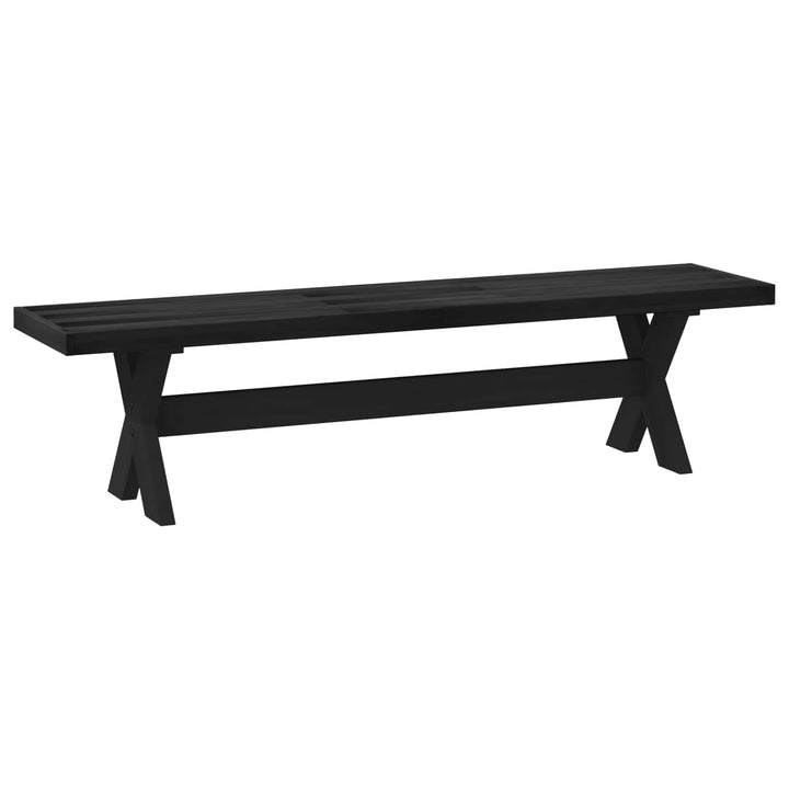 Spisebænk NOAIN 160 x 41 x 45 cm Massivt fyrretræ Sort