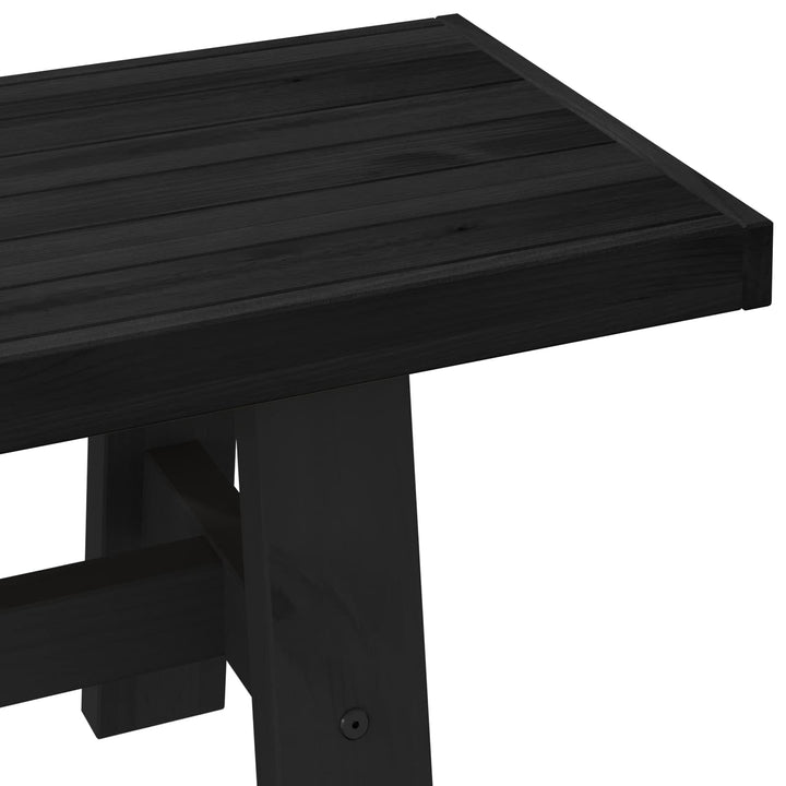 Spisebænk NOAIN 120 x 41 x 45 cm Massivt fyrretræ Sort
