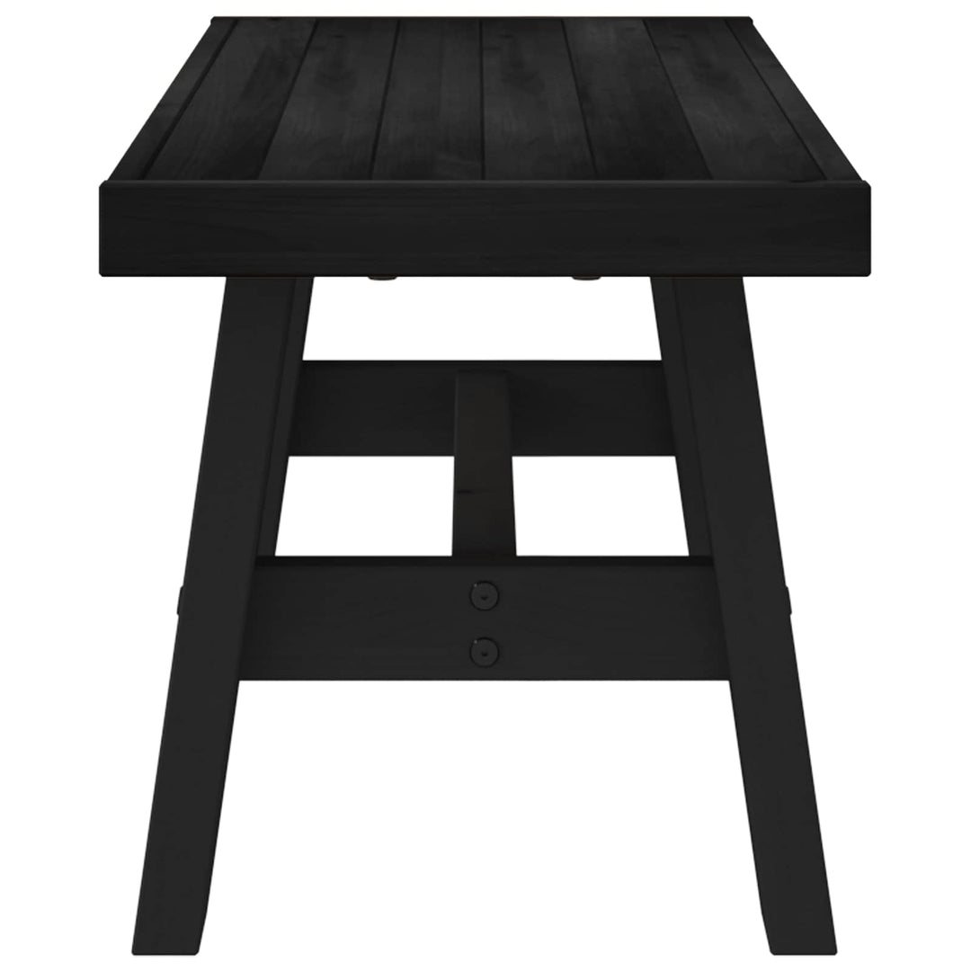 Spisebænk NOAIN 120 x 41 x 45 cm Massivt fyrretræ Sort