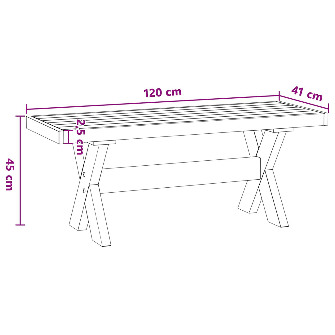 Spisebænk NOAIN 120 x 41 x 45 cm Massivt fyrretræ Naturfarvet