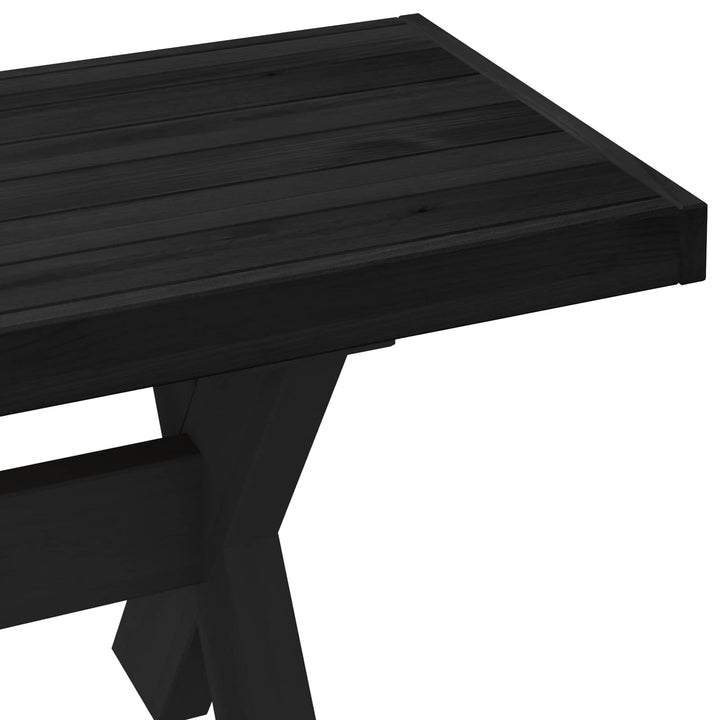 Spisebænk NOAIN 120 x 41 x 45 cm Massivt fyrretræ Sort