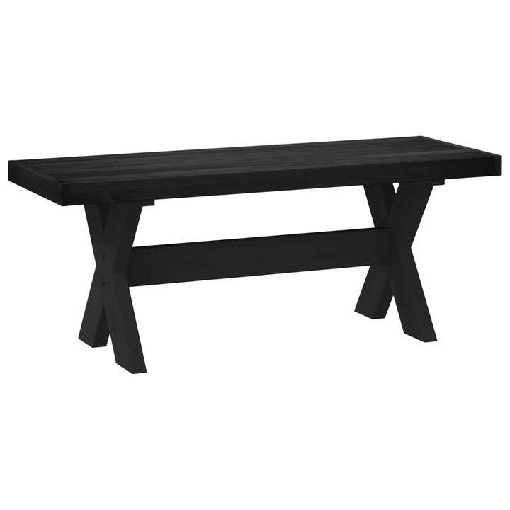 Spisebænk NOAIN 120 x 41 x 45 cm Massivt fyrretræ Sort