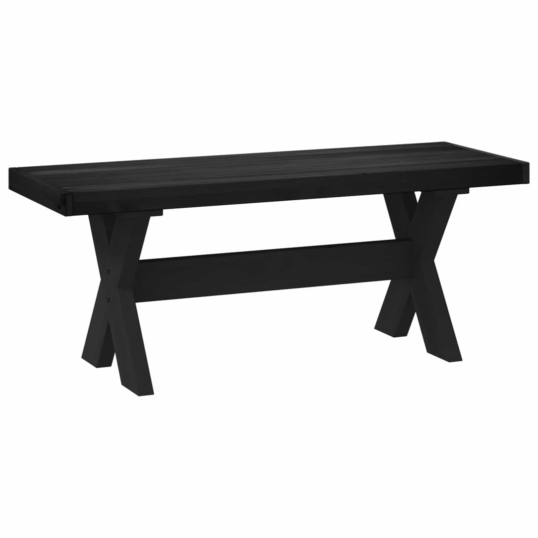 Spisebænk NOAIN 120 x 41 x 45 cm Massivt fyrretræ Sort