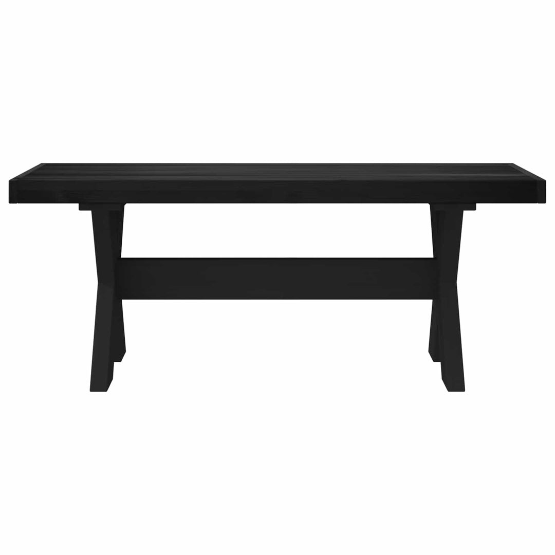 Spisebænk NOAIN 120 x 41 x 45 cm Massivt fyrretræ Sort