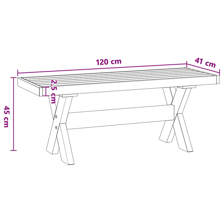 Spisebænk NOAIN 120 x 41 x 45 cm Massivt fyrretræ Sort