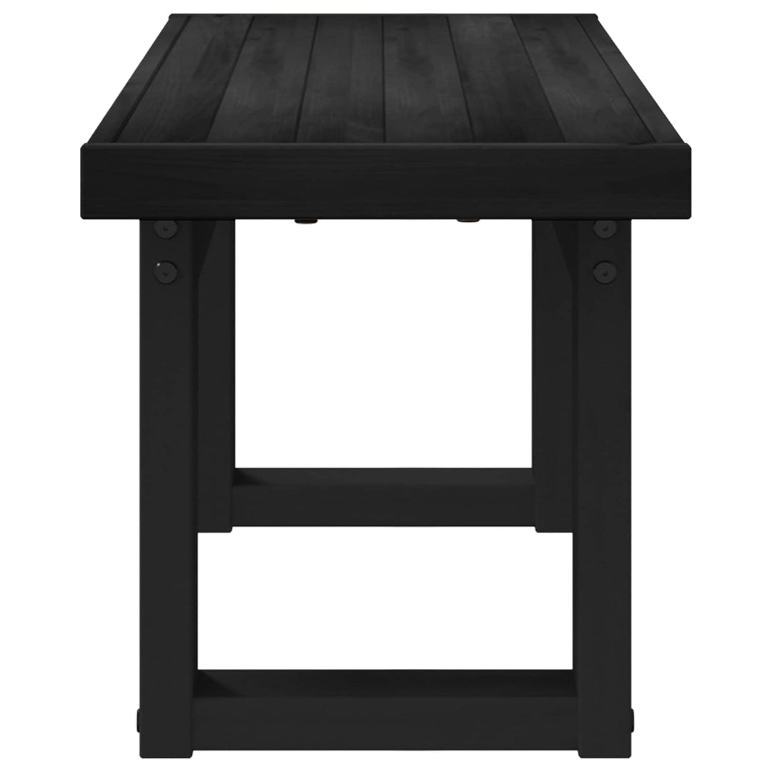 Spisebænk NOAIN 120 x 41 x 45 cm Massivt fyrretræ Sort