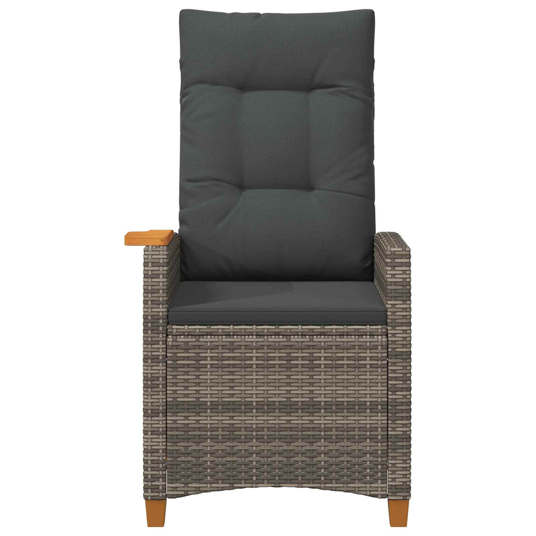 Lænestol med teplade med pude 62 x 64 x 112 cm polyrattan