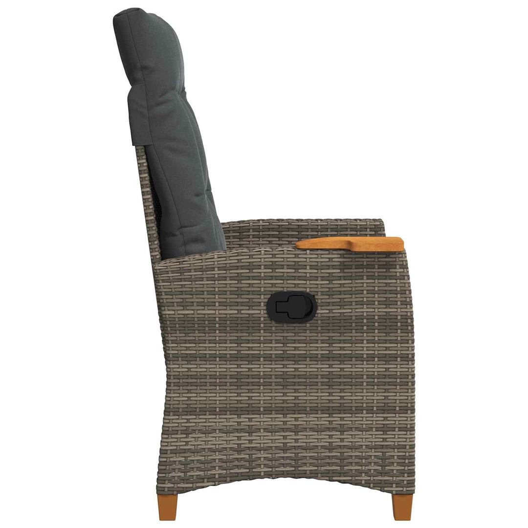 Lænestol med teplade med pude 62 x 64 x 112 cm polyrattan