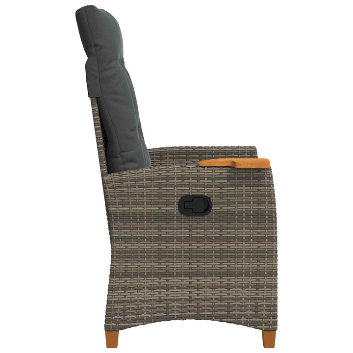 Lænestol med teplade med pude 62 x 64 x 112 cm polyrattan