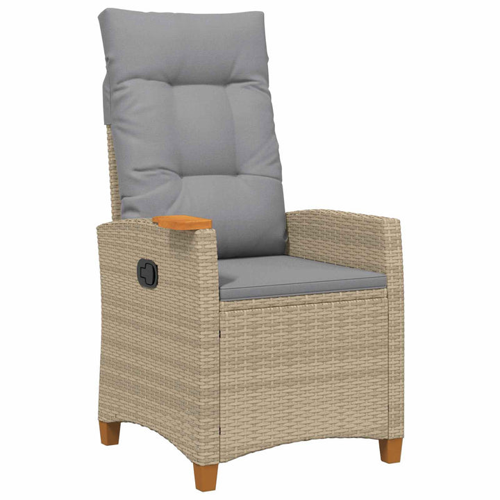 Lænestol med teplade polyrattan