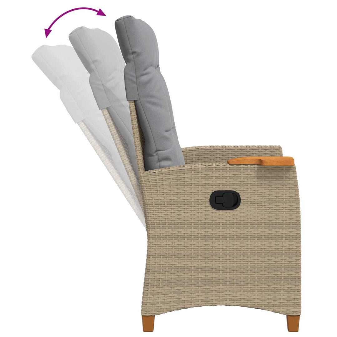 Lænestol med teplade polyrattan