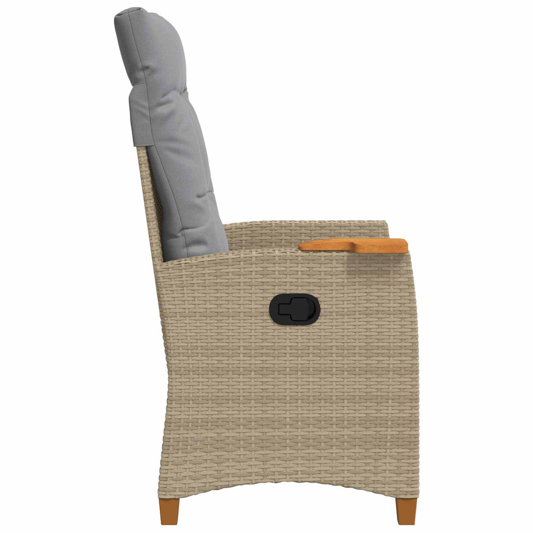 Lænestol med teplade polyrattan