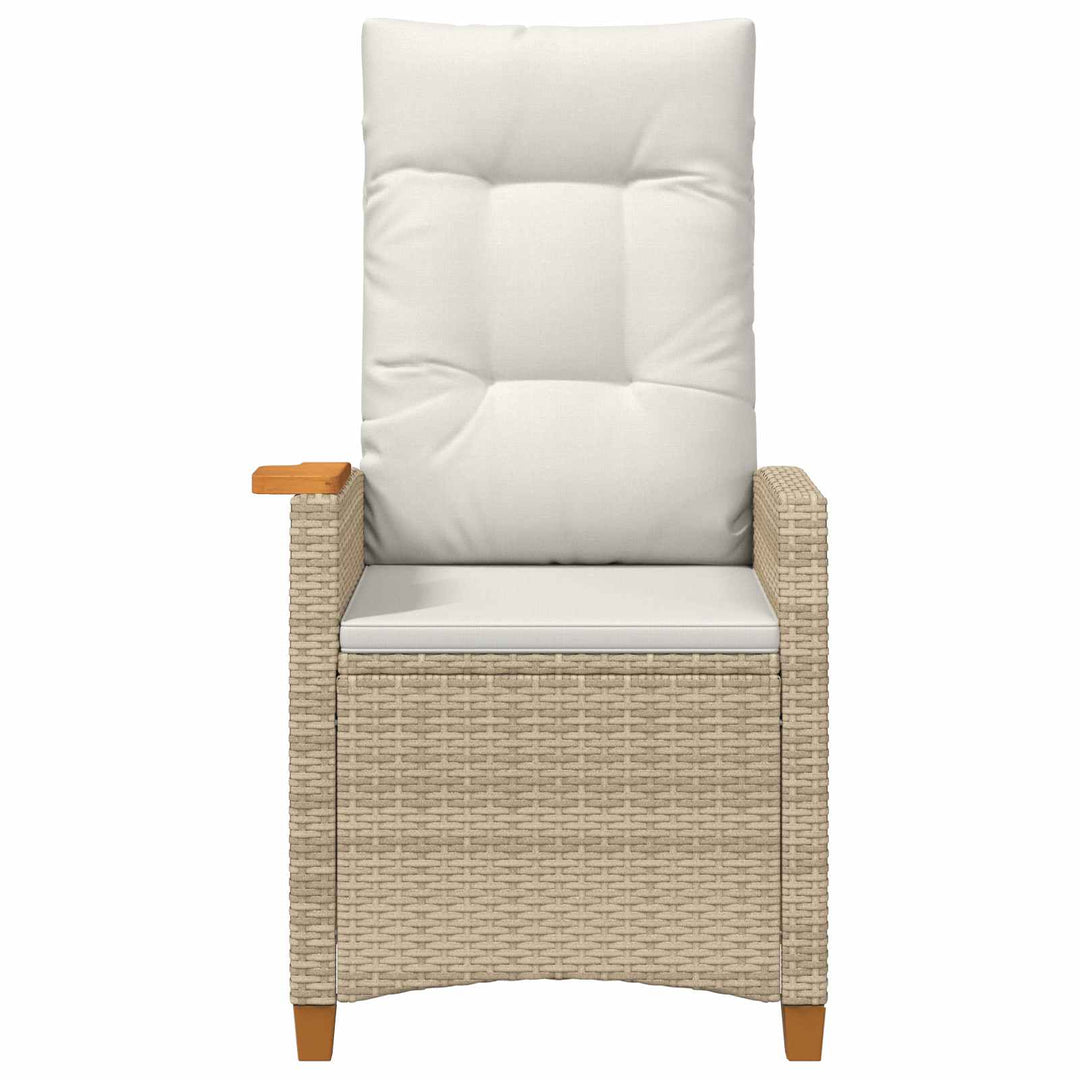 Lænestol med teplade med pude 62 x 64 x 112 cm polyrattan